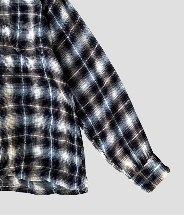 -TOWNCRAFT- Vintage 60s M Rayon Ombre Check Shirt