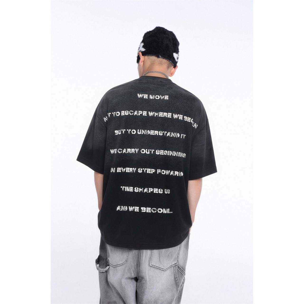 VINTAGE ストリート スプレー加工 Tシャツ T2133