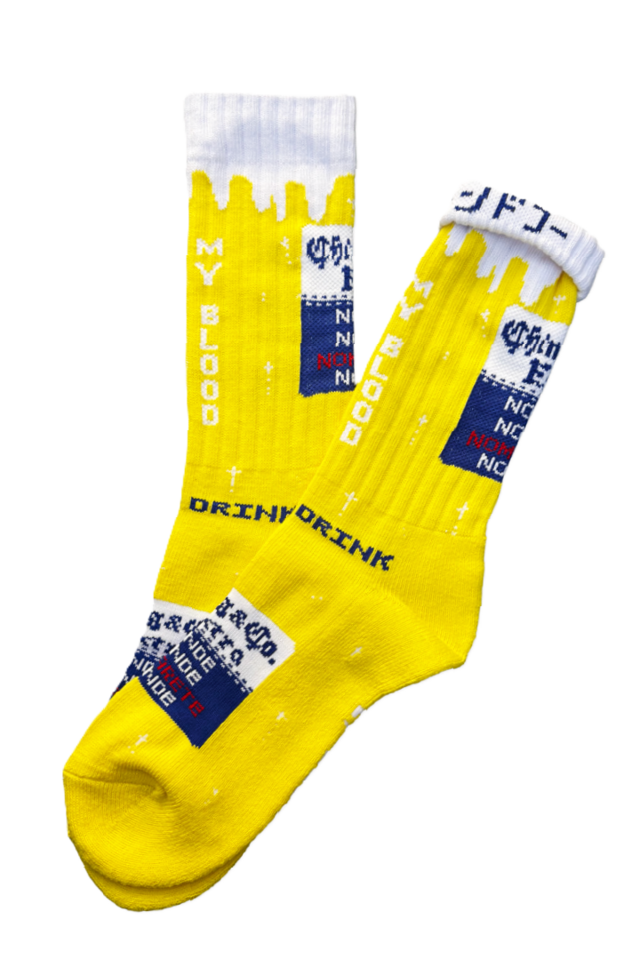 <NEW> "麦酒 - yellow-" Socks