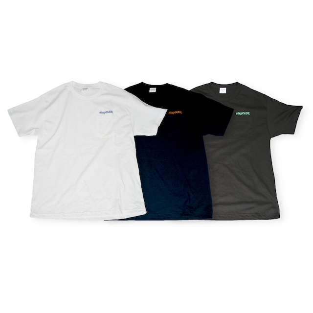 【STAY DUDE COLLECTIVE】 Embroidered Shear Logo SS Pocket-Tee
