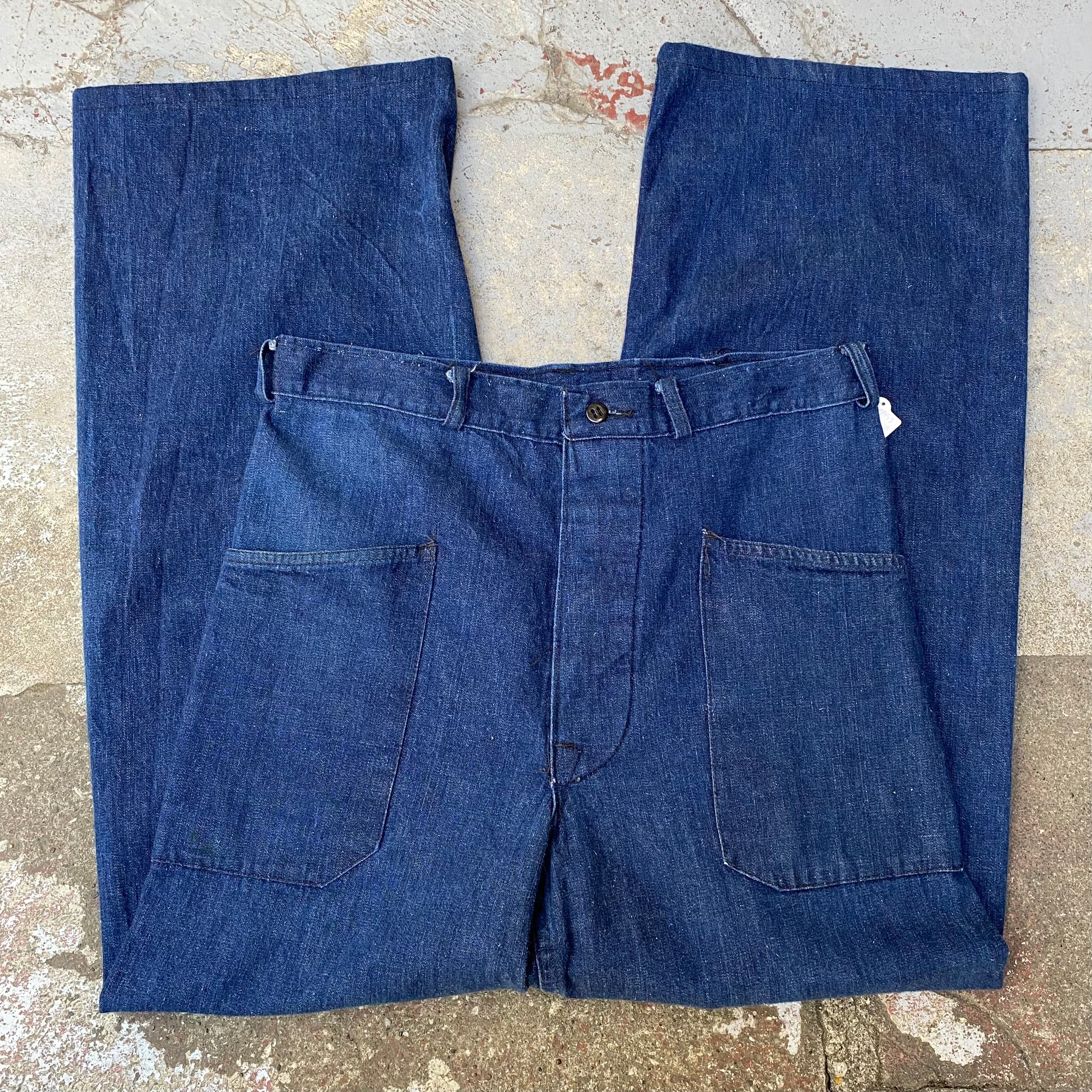 ﾊﾞｷﾊﾞｷ】40's US NAVY Denim Trousers “巻きパン” | 下北沢SPiKe＆SPiCe