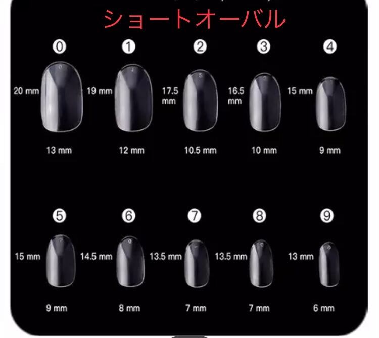 チップサイズ表 ネイルチップ サイズ表｜Yahoo!フリマ（旧PayPayフリマ）