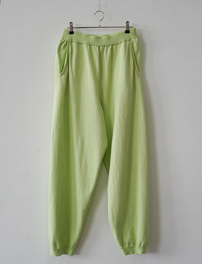 aulico : KNIT PANTS / GREEN