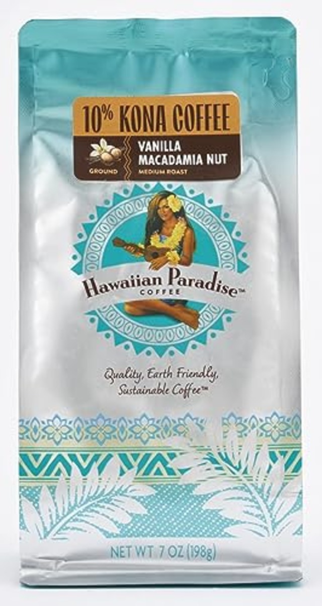 ハワイアンパラダイスコーヒー 10%コナ バニラマカダミア 198g