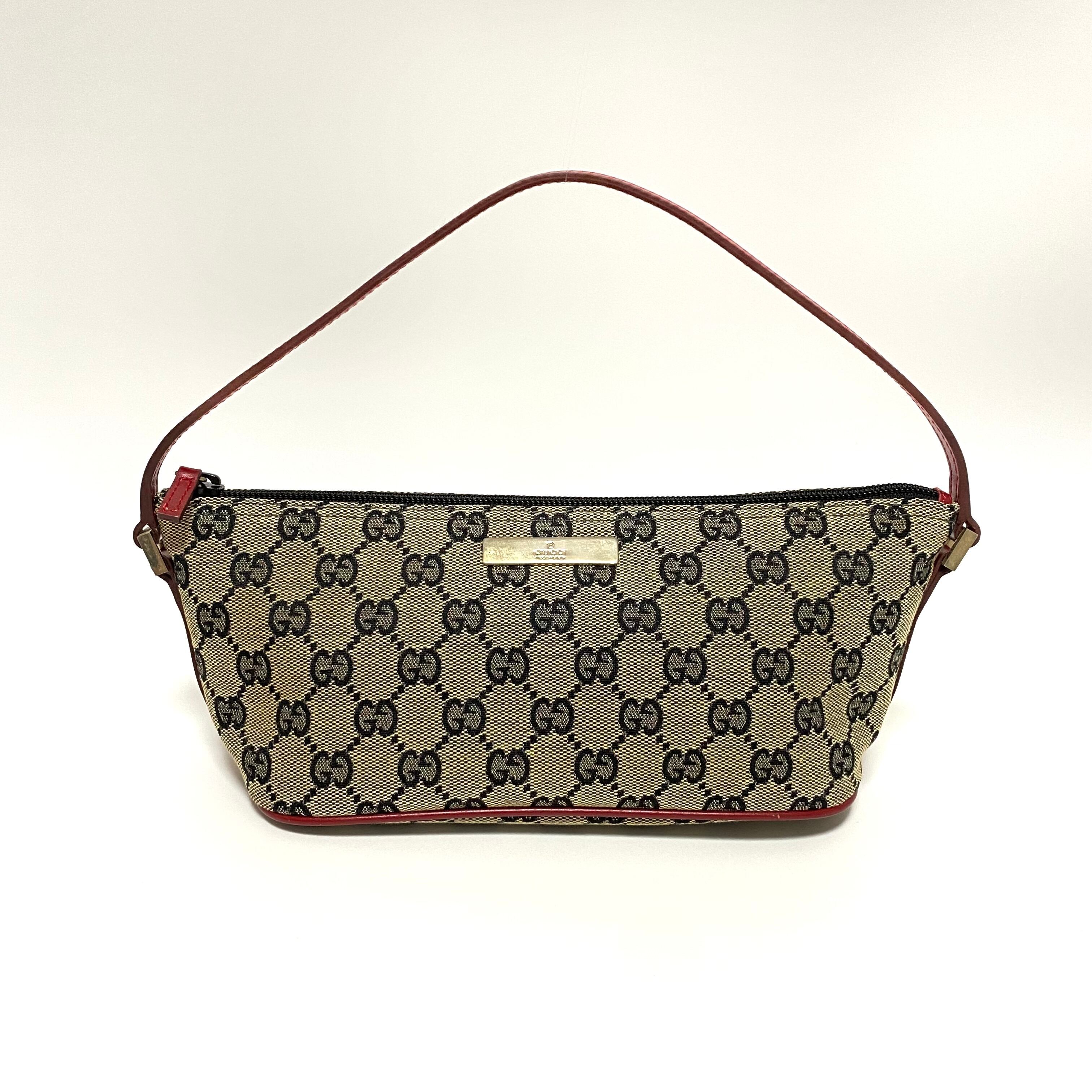 GUCCI グッチ GGキャンバス ポーチ ハンドバッグ ベージュ 9740-202305