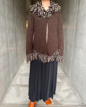 shaggy design  knit cardigan