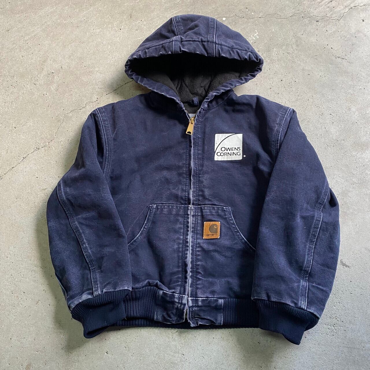 【kids】Carhartt カーハート アクティブジャケット キッズ8歳 130? 古着 企業ロゴ バックプリント ジャンパー パーカー 中綿入り  キルティングライナー ダック地 ネイビー 紺色 子供服【ワークジャケット】【WS2202-30】【SOL】 | cave 古着屋【公式】古着通販サイト