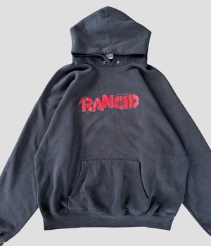 -RANCID- Vintage 90s XL Print Hoodie made in USA