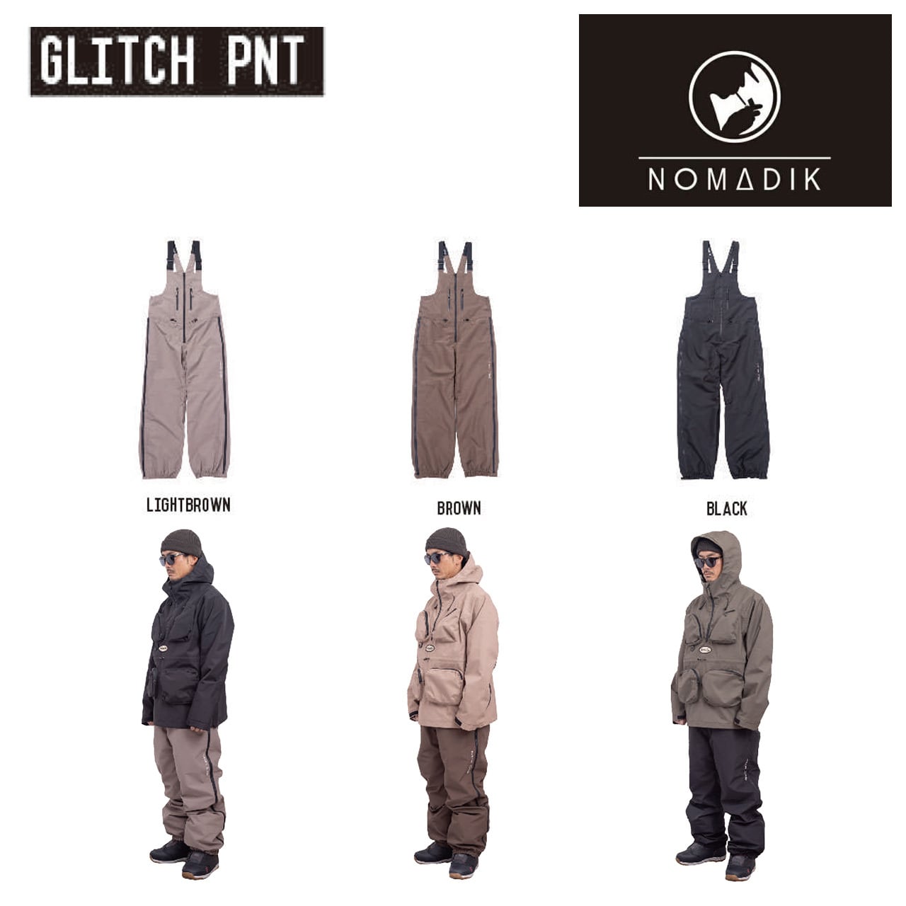 23-24 NOMADIK GLITCH BIB PNT 予約モデル スノーボード ウェア
