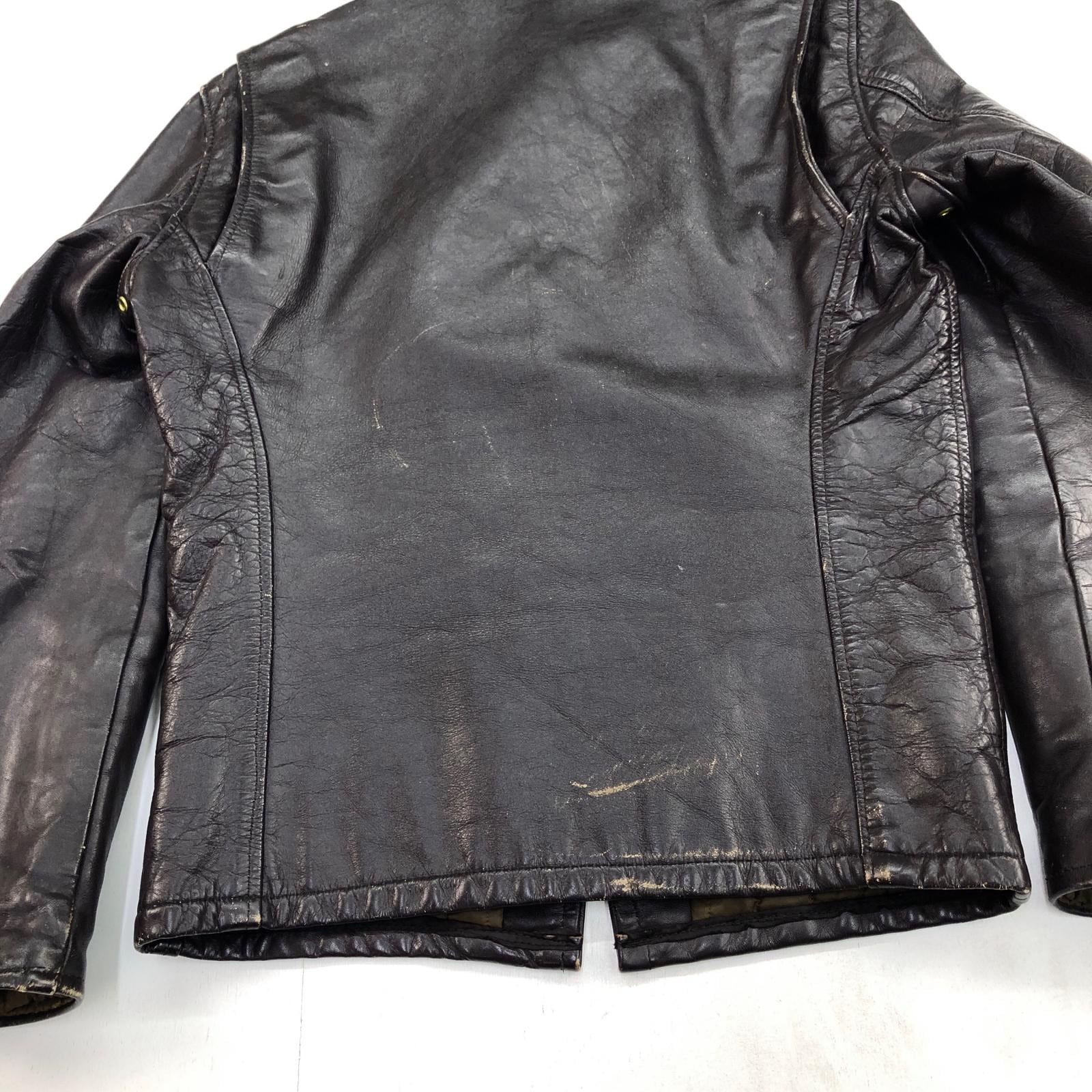 UNKNOWN 70年代あたり GENUINE LEATHER GARMENT シングルライダース