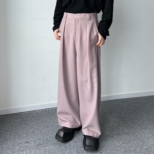 korean design drape wide pants（韓国デザインドレープワイドパンツ）-b1307