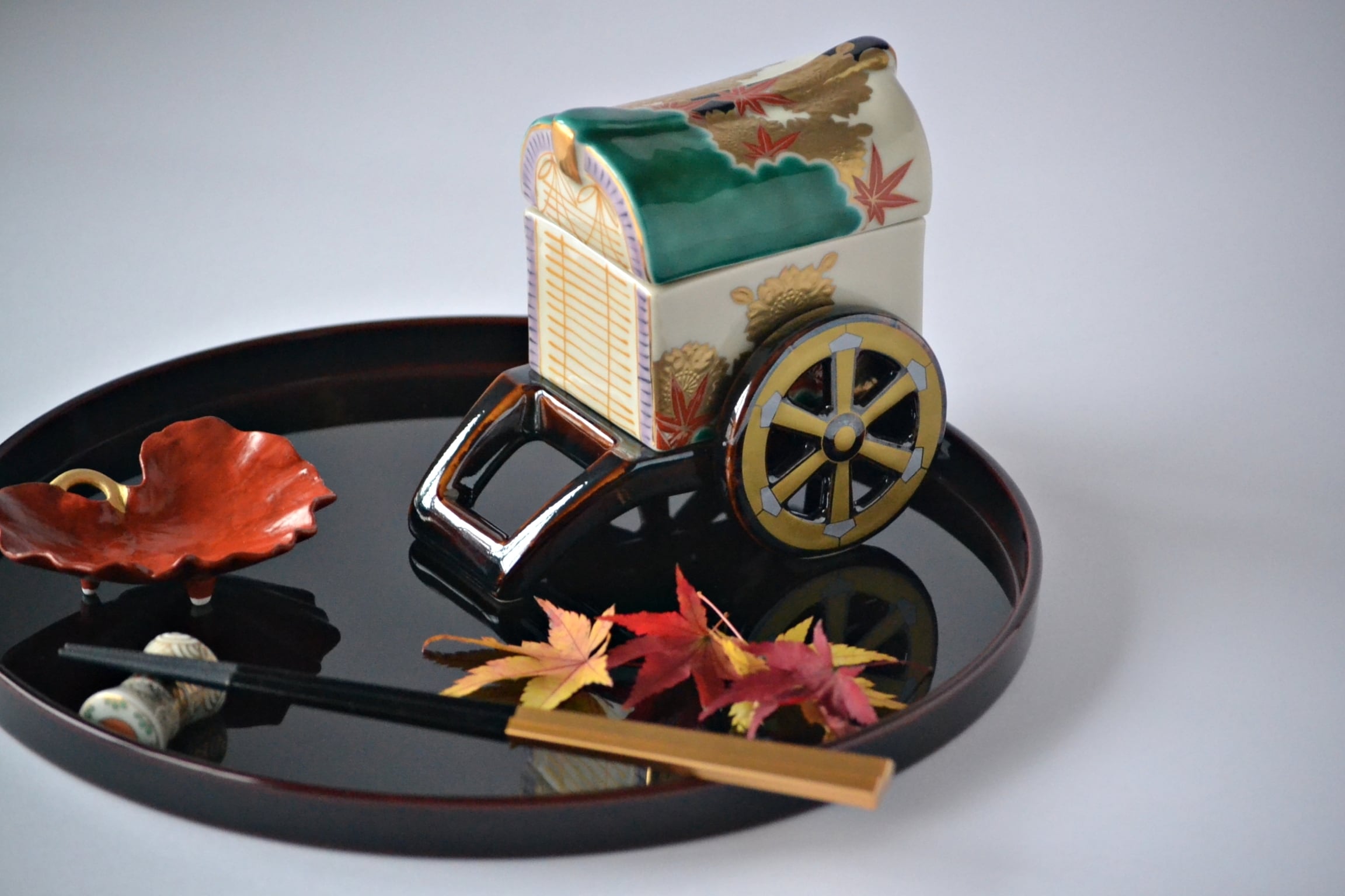 有田焼 染錦金彩 松竹梅鶴絵 小付 9.5cm Kisen 豆鉢 ~9cm