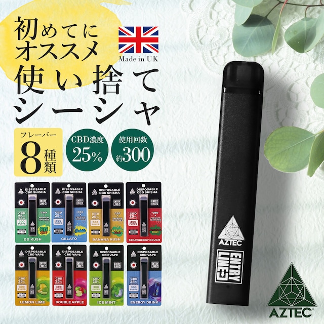 アステカ(AZTEC) 持ち運び 使い捨て CBDシーシャ CBD高濃度25%