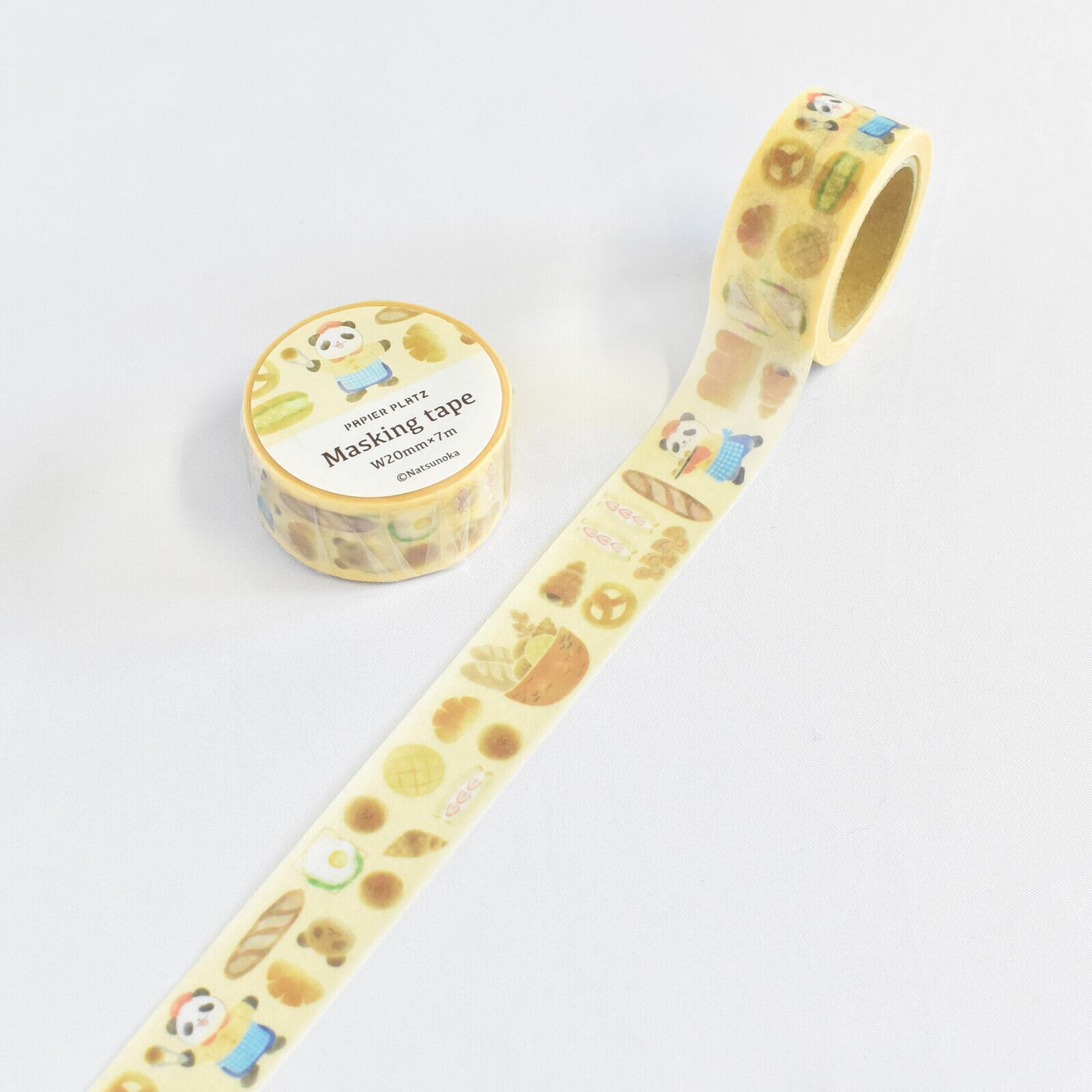 Natsunoka×パピアプラッツ パンダのパン屋さん 20mmマステ PA07