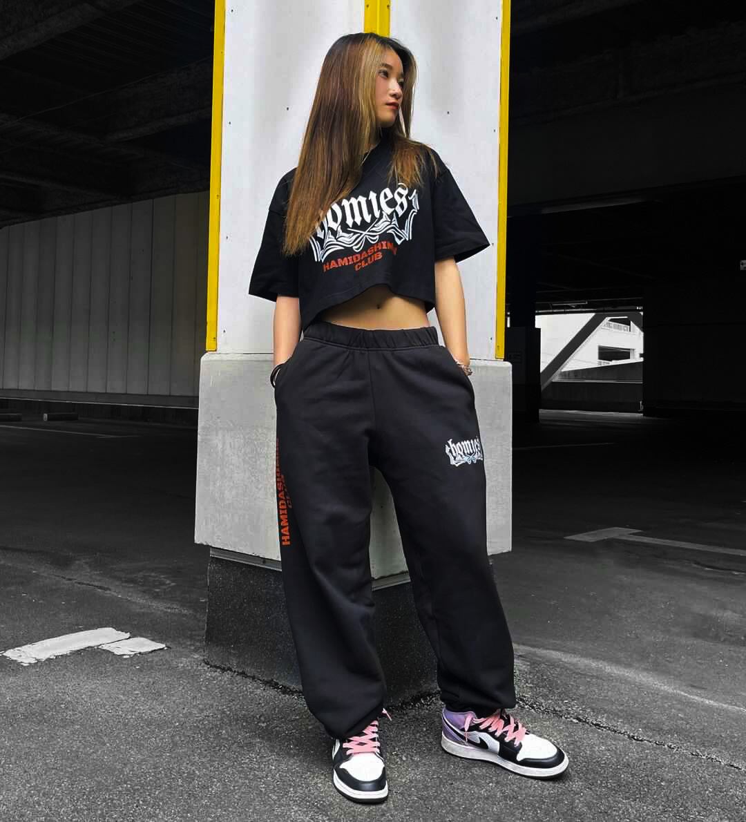 HAMIDASHIMON CLUB short T-shirt (black) /HAMIDASHI SHORT T-SHIRT