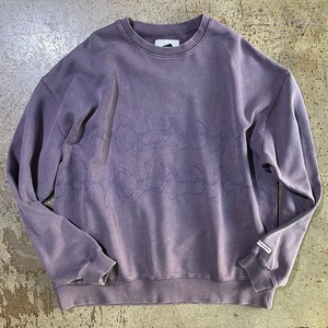 SALVAGE PUBLIC / DOUBLE LEI crew sweat / lavender gray