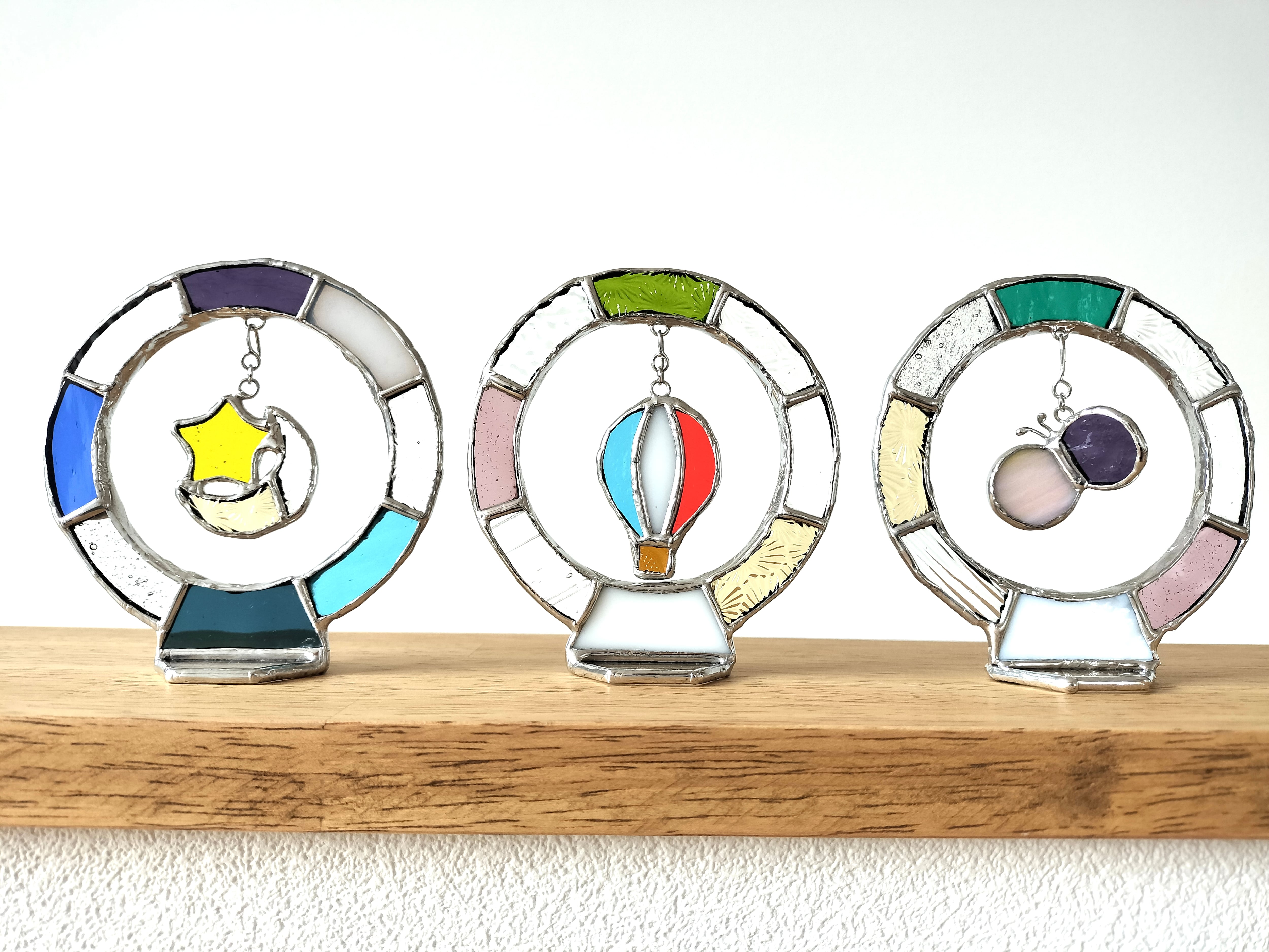 ステンドグラス】スタンドモビール 月と星 ≪受注生産≫ | すてあーず