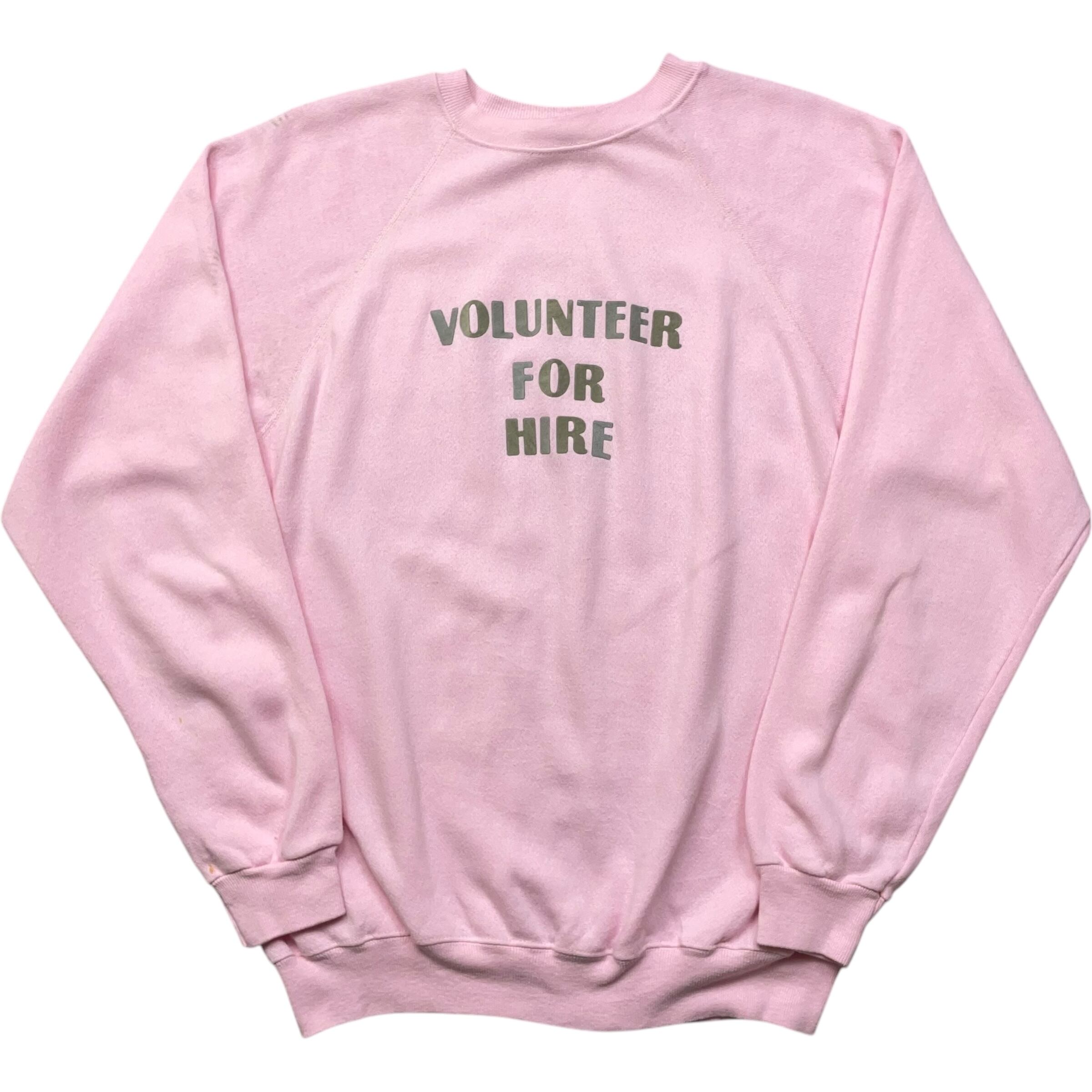 《L》 Hanes ヘインズ ラグラン スウェット プリント ピンク USA製 80年代 vintage no.5649