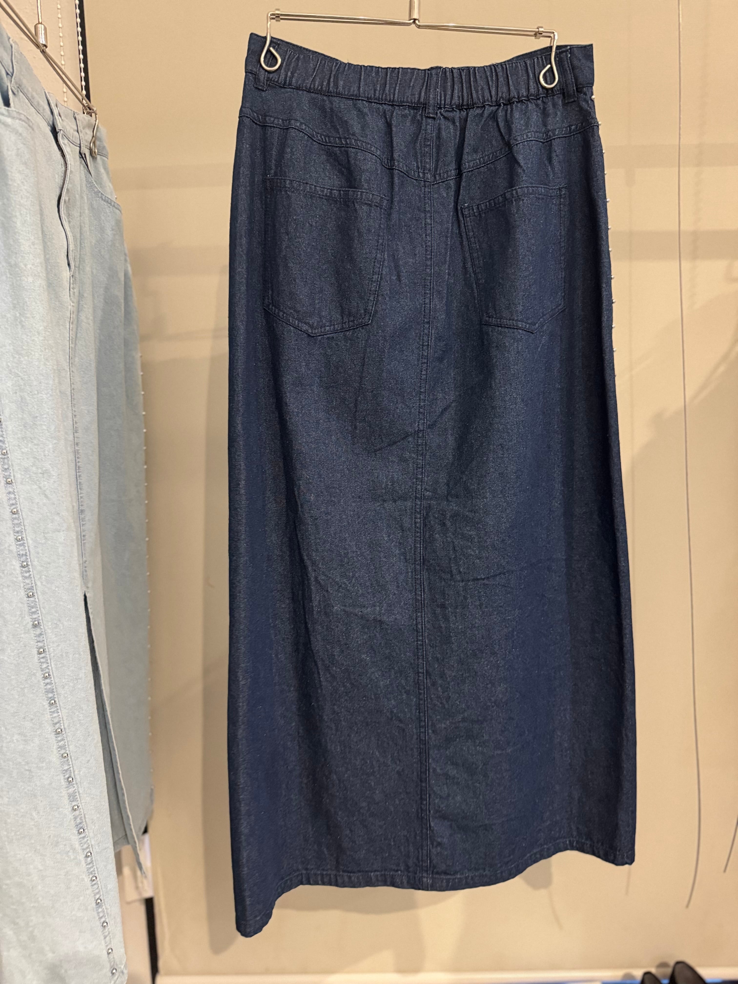 【SELECT】スタッズデニムタイトスカート 43-0123