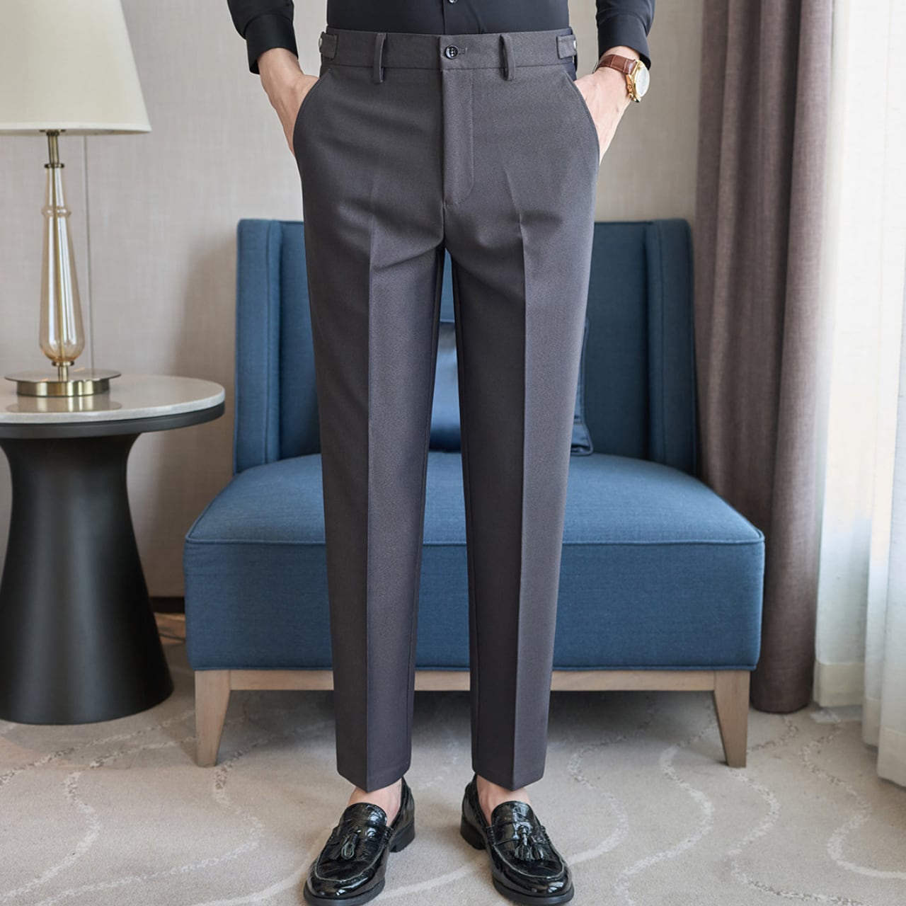 スタイリッシュ スリムフィット パンツ 3色 11413