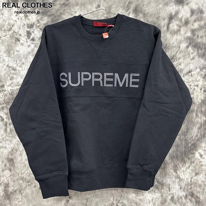 未使用】Supreme/シュプリーム【17AW】Zig Zag Stitch Panel Crewneck 