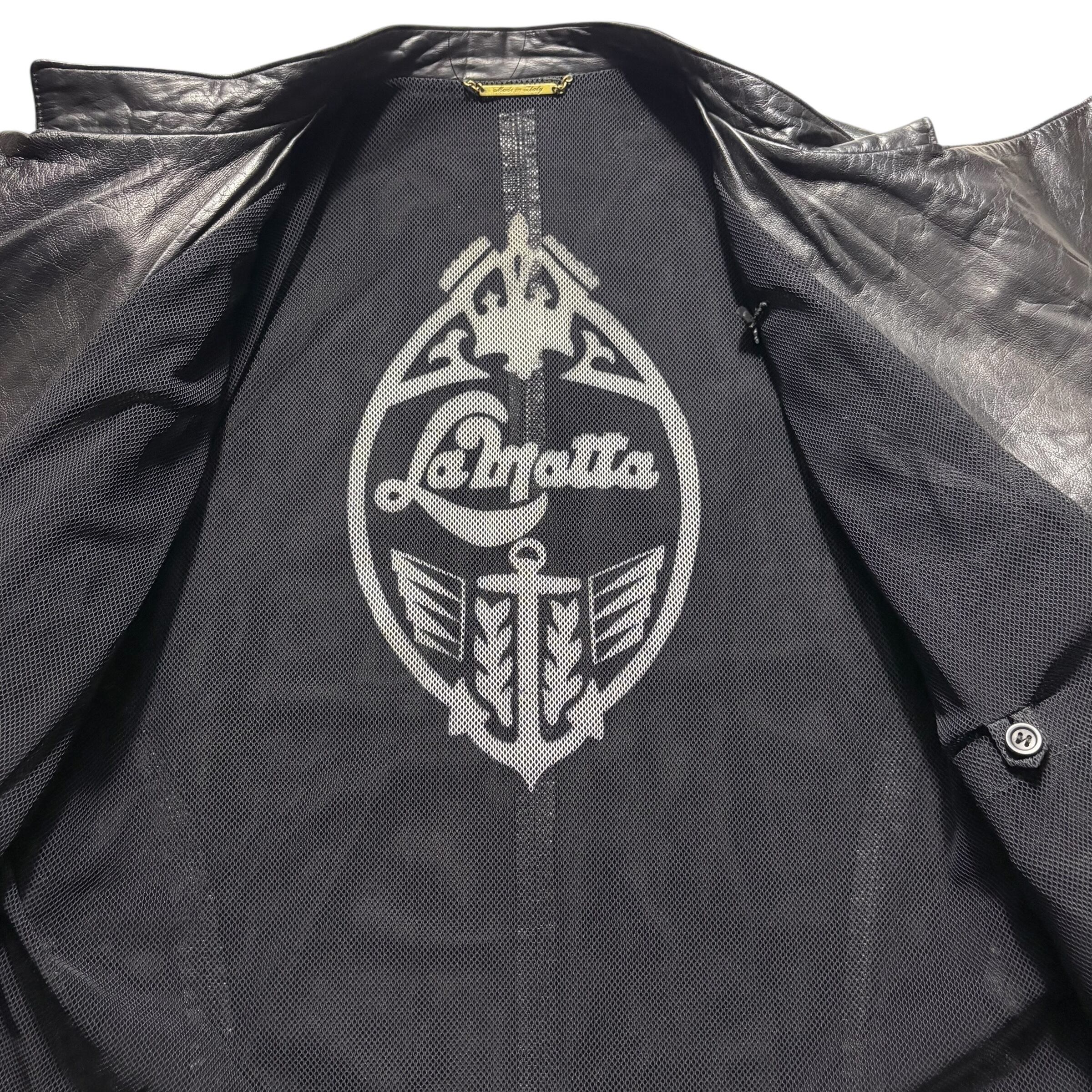 vintage LA MATTA black leather double riders | NOIR ONLINE