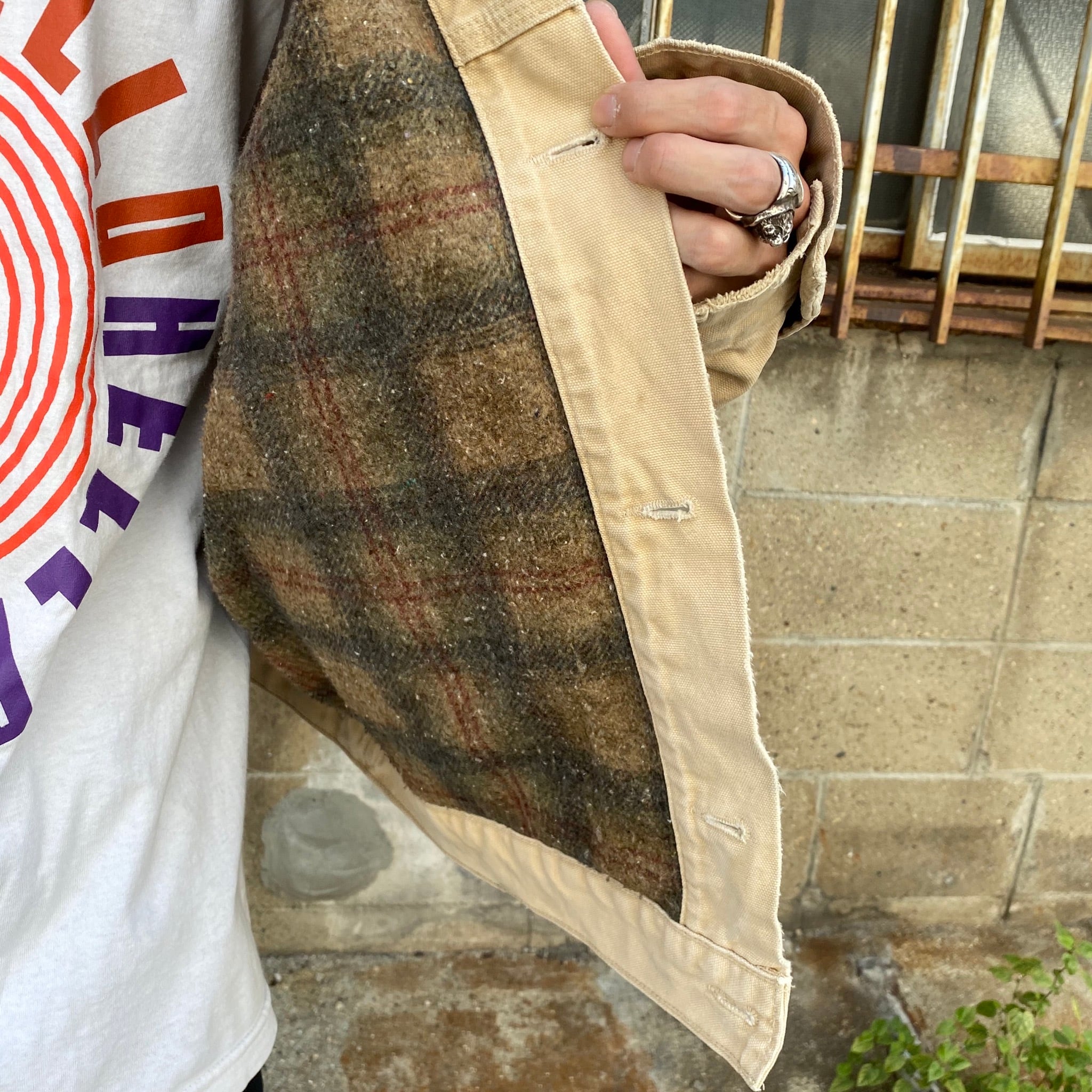 訳あり特価 ビッグサイズ Carhartt カーハート ダック地 ブランケット