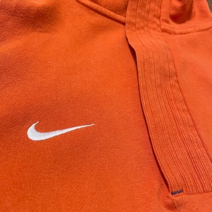 【NIKE】カレッジ クレムソン大学 CLEMSON UNIVERSITY ハーフジップ スウェット プルオーバー スウッシュ 刺繍ロゴ M ビッグサイズ ナイキ US古着