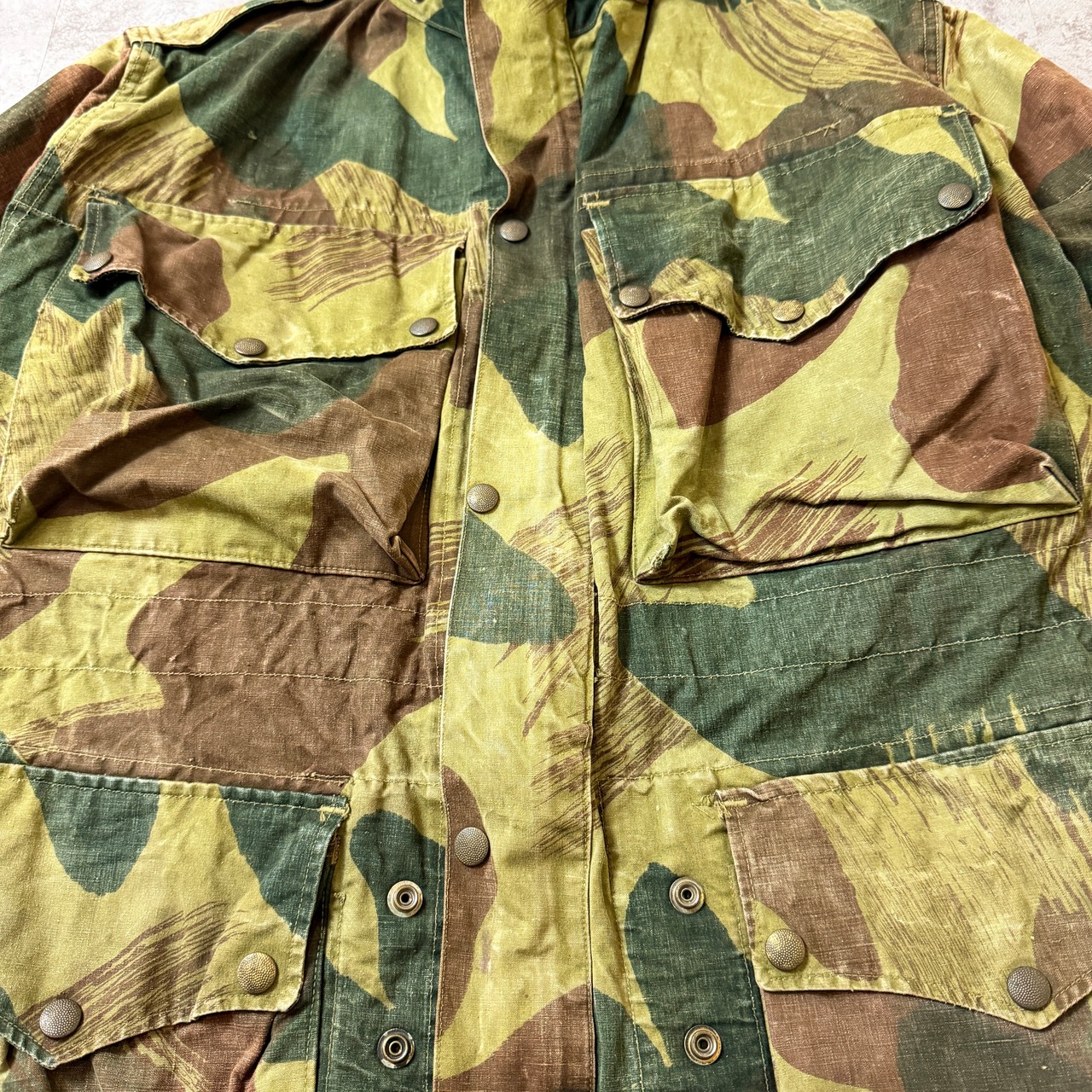 50's Denison Smock Beaver Tail Brushstroke camo Belgian Army 50年代 デニソンスモック ビーバーテイル ブラッシュストロークカモ ベルギー軍 ミリタリー ヴィンテージ ビンテージ  TT2026-0019 - 7