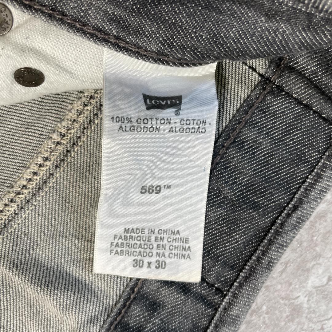 W30 L30】 usa levi's 先染ブラック リーバイス 569 デニムパンツ 00s