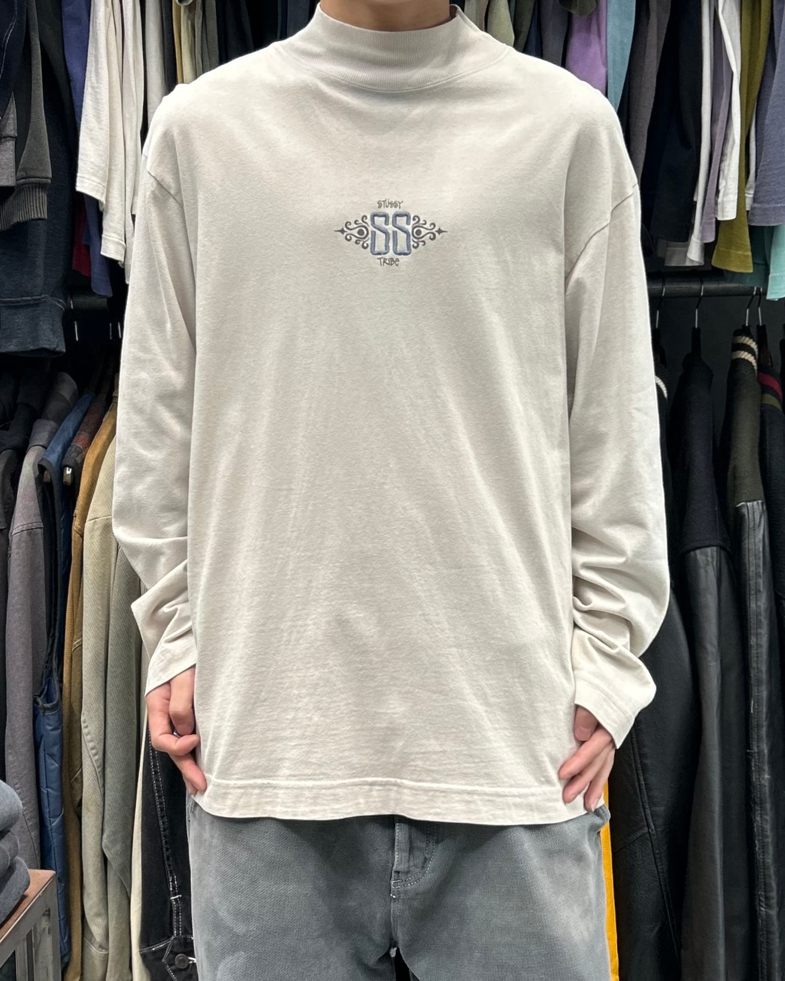 80's~90's old stussy Mock Neck Sweat “黒タグ” 【高円寺本店 80's~90's old stussy Mock Neck Sweat “黒タグ” 【高円寺本店