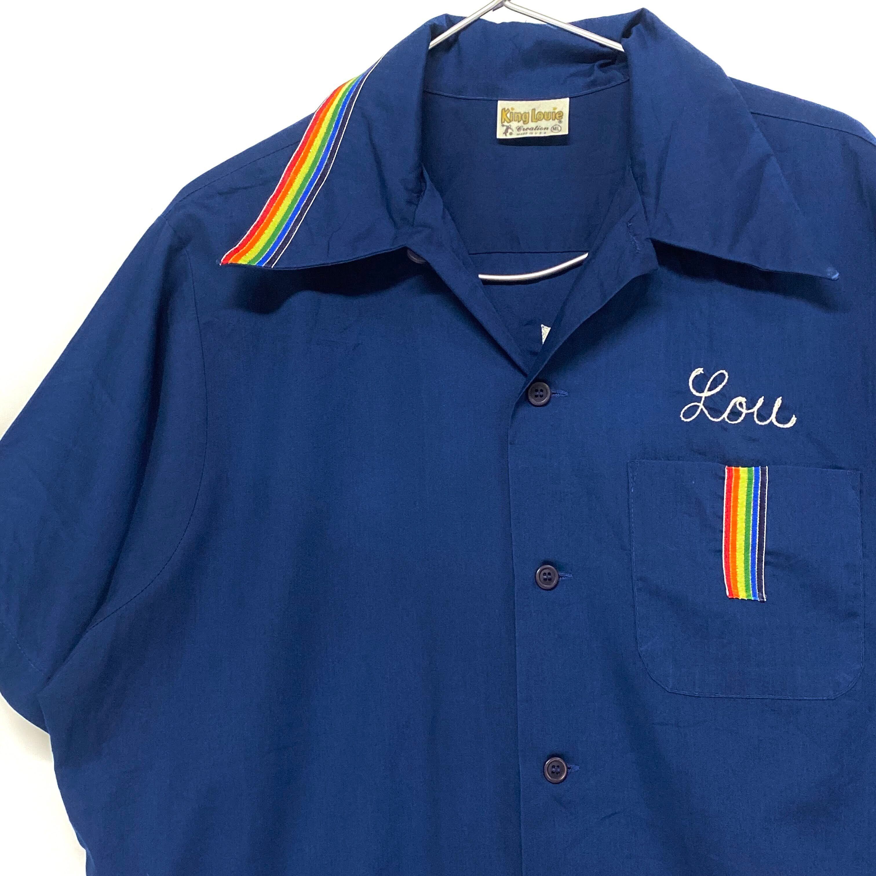 70年代 USA製 king Louie キングルイ ボーリングシャツ ボウリングシャツ メンズML ヴィンテージ 【半袖シャツ】 | cave  古着屋【公式】古着通販サイト
