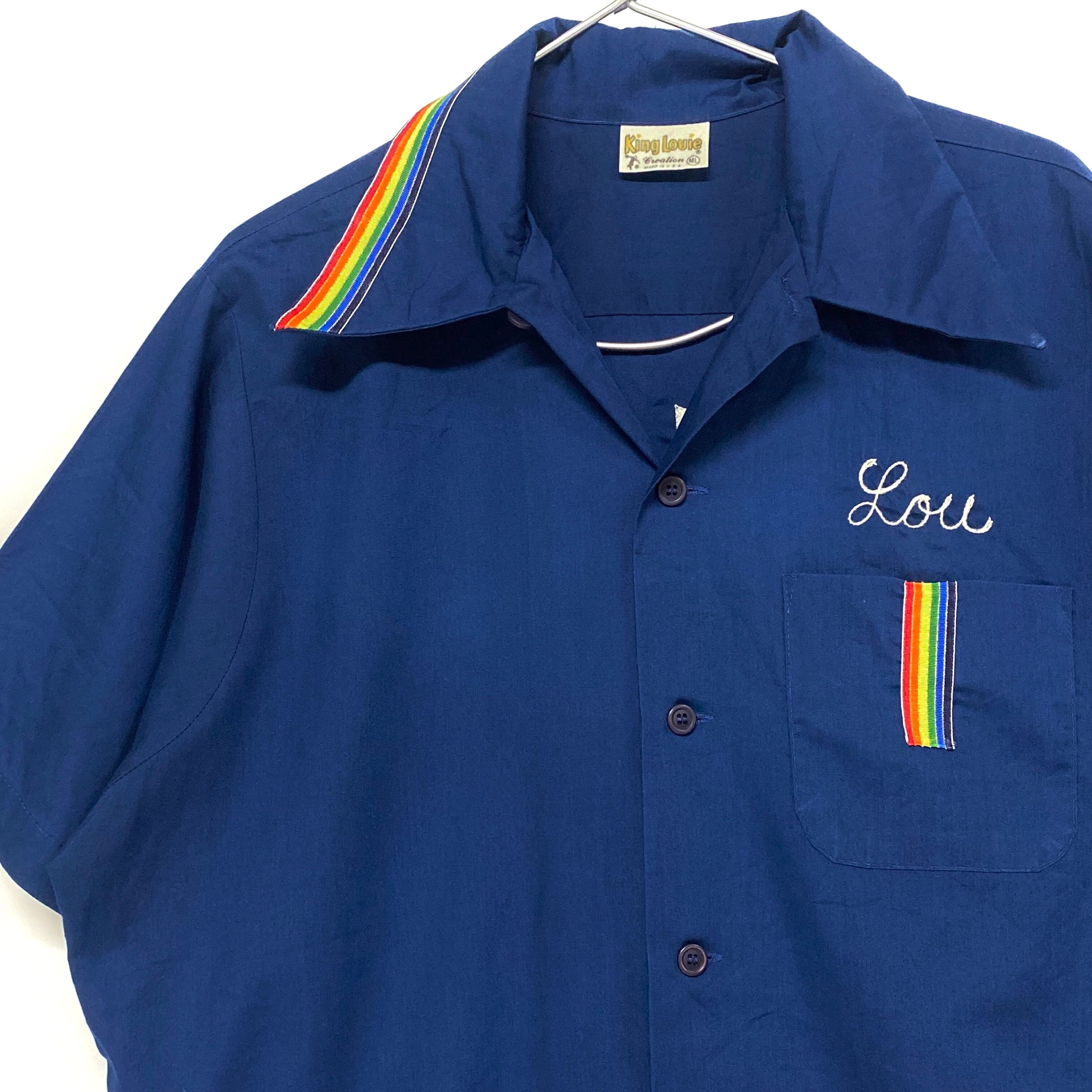 70年代 USA製 king Louie キングルイ ボーリングシャツ ボウリングシャツ メンズML ヴィンテージ 【半袖シャツ】 | cave  古着屋【公式】古着通販サイト powered by BASE