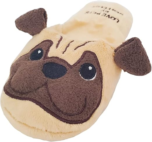 LOVE PETS by BESTEVER】スリッパ パグ おやつポケット 犬 猫 おもちゃ