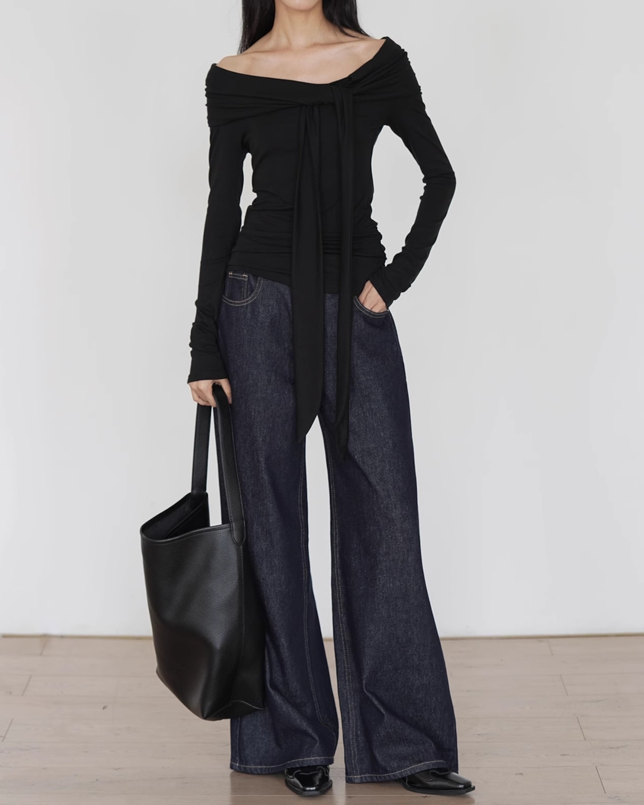 Denim wide Pants T20393