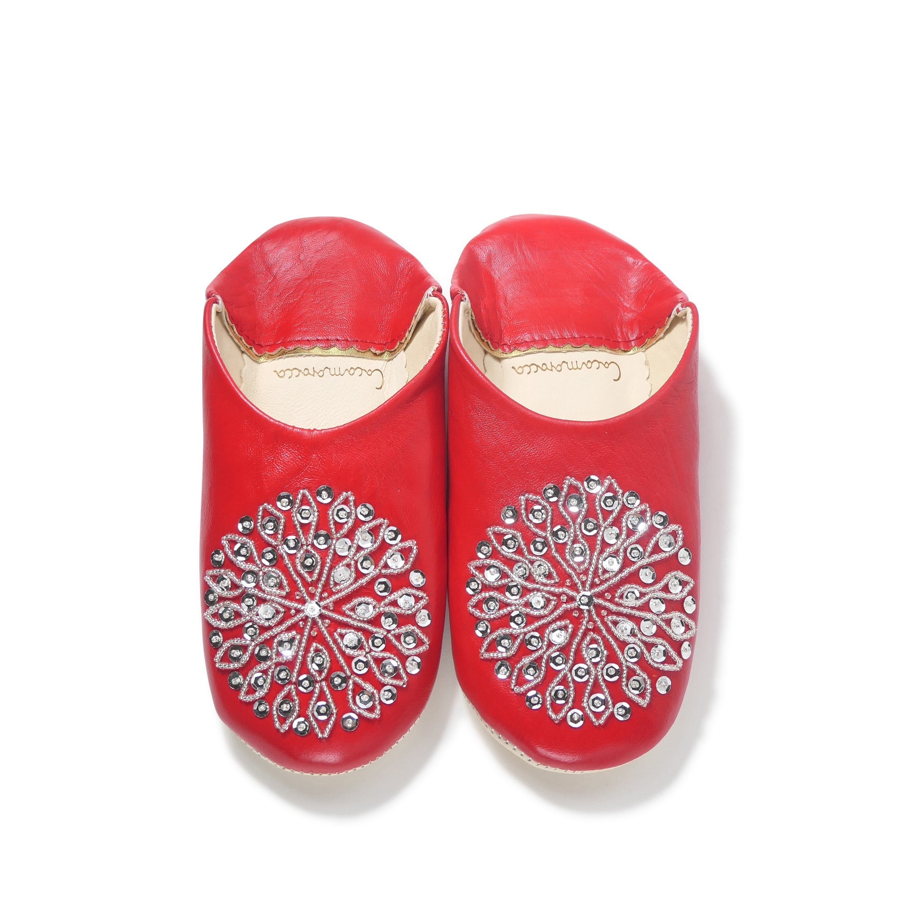 バブーシュ　手作り　スパンコール 大同（日用品） スリッパ 夏用 おしゃれ かわいい フェイク