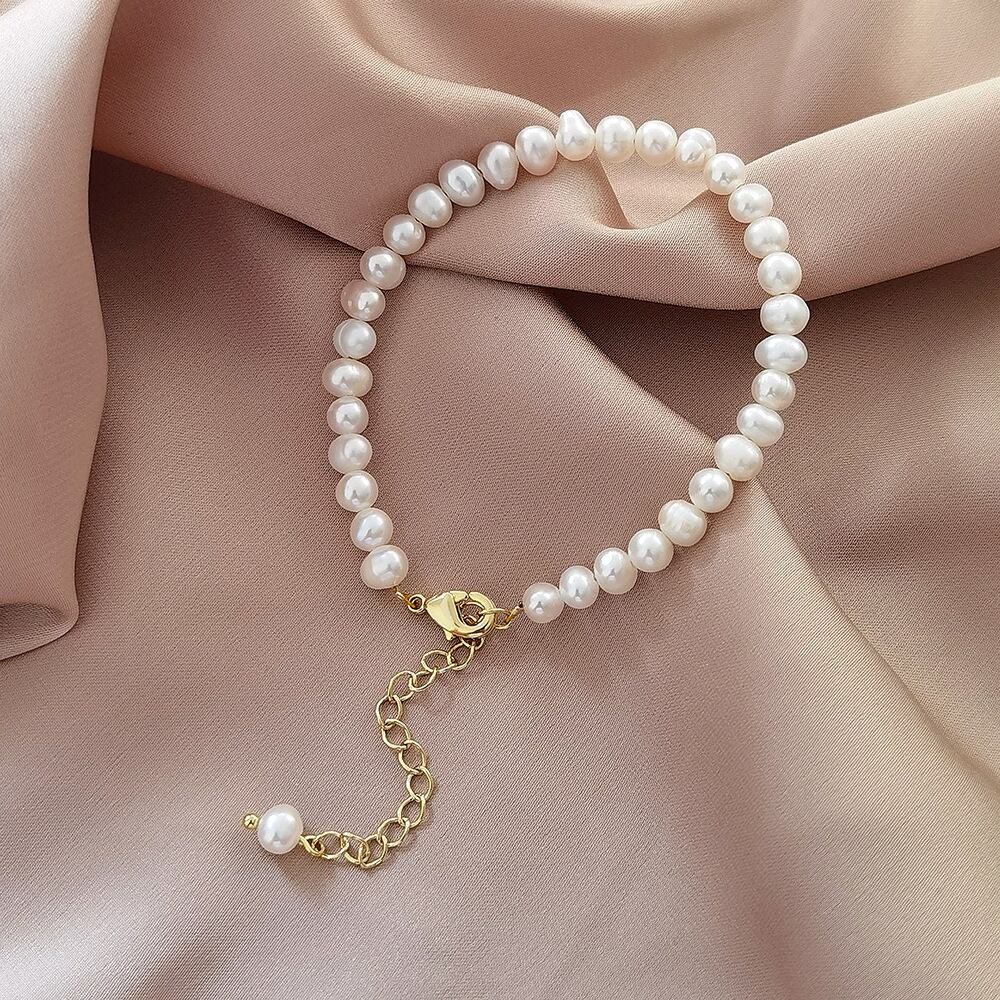 【NEW】韓国風ファッション 天然パールブレスレット 全3種類