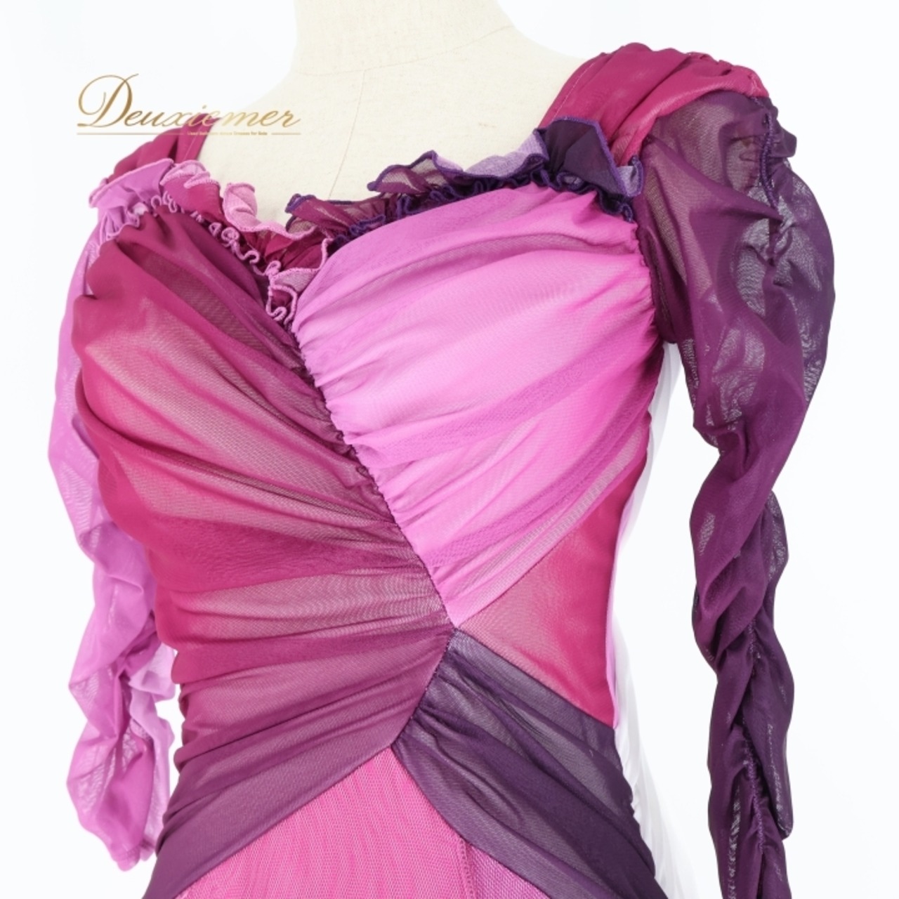 社交ダンス 衣装 チャコット Chacott ワンピース ドレス パーティドレス レース 伸縮 綺麗 発表会 パーティ 上品 綺麗 フリル ピンク系 パープル系 日本製 フェミニン エレガント スカート ダンスウェア 女性用 ドレスアップ ステージ衣装 おしゃれ 高品質