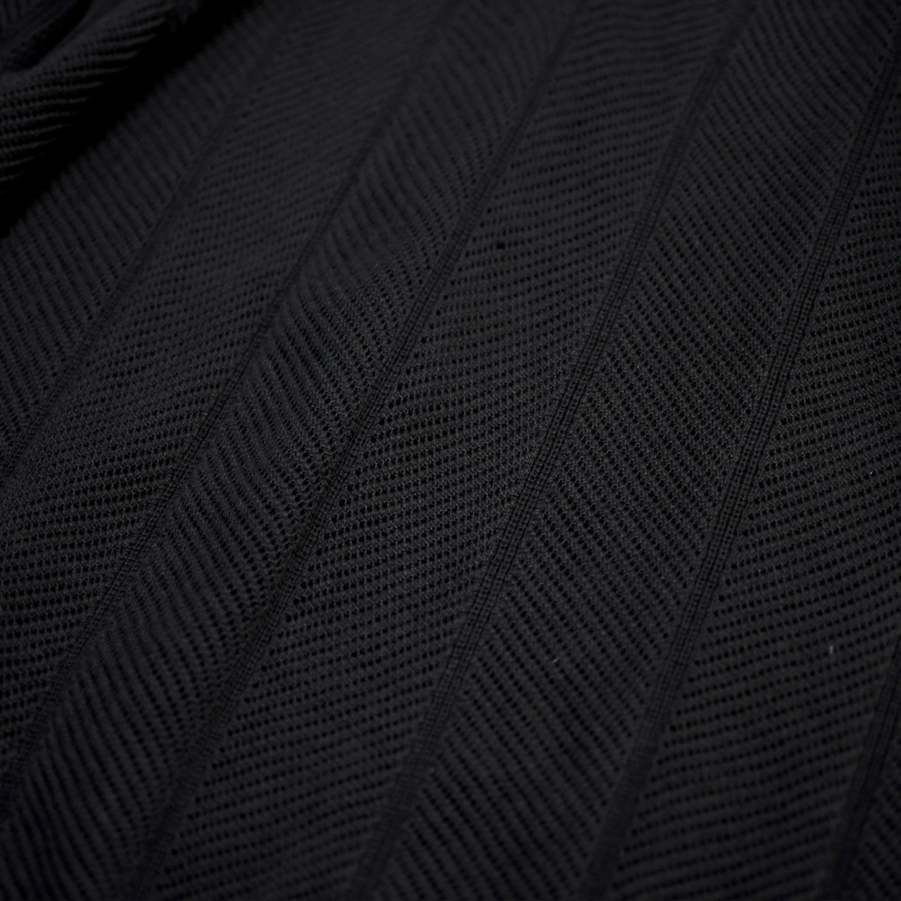 mesh knit polo black