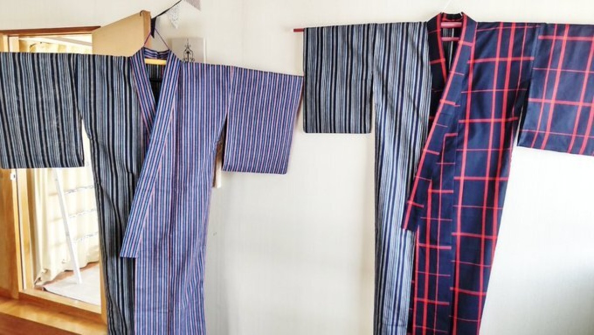 限定品 阿波しじら織 片身代わり浴衣 夏着物 | 桃庵 momoann