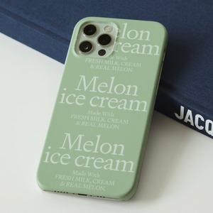 【t.e.a】 Melon Ice Cream  / iphone スマホ ケース カバー メロン アイスクリーム 韓国雑貨