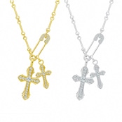【grt12】Dual Cross Necklace