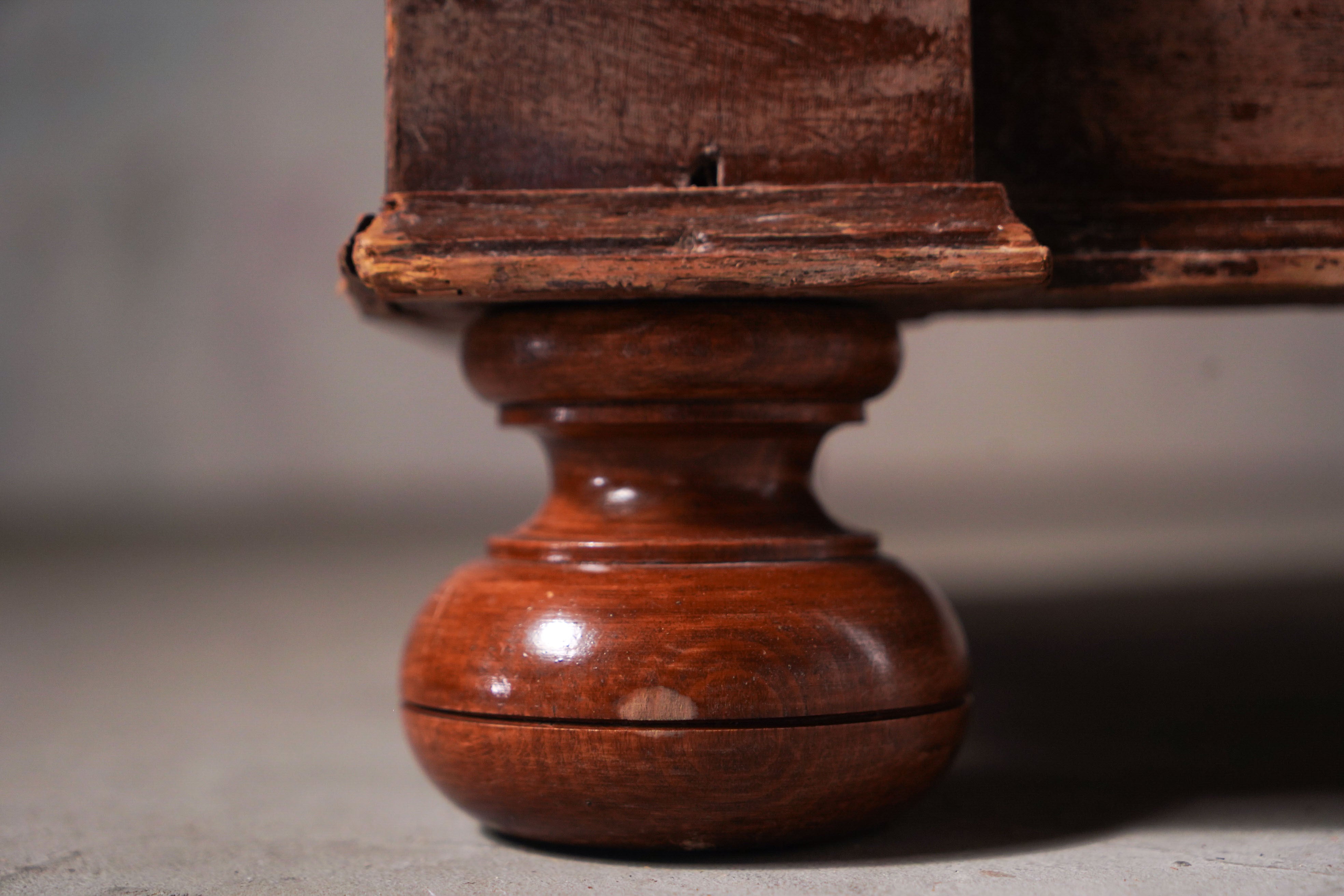 ドレッサー/キャビネット/ディスプレイ棚/アンティーク/剥離/大理石