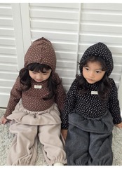 カラー / COLOR / フラワーフードT / 韓国子供服 / キッズ / 26winter〖取寄〗*5~11号*