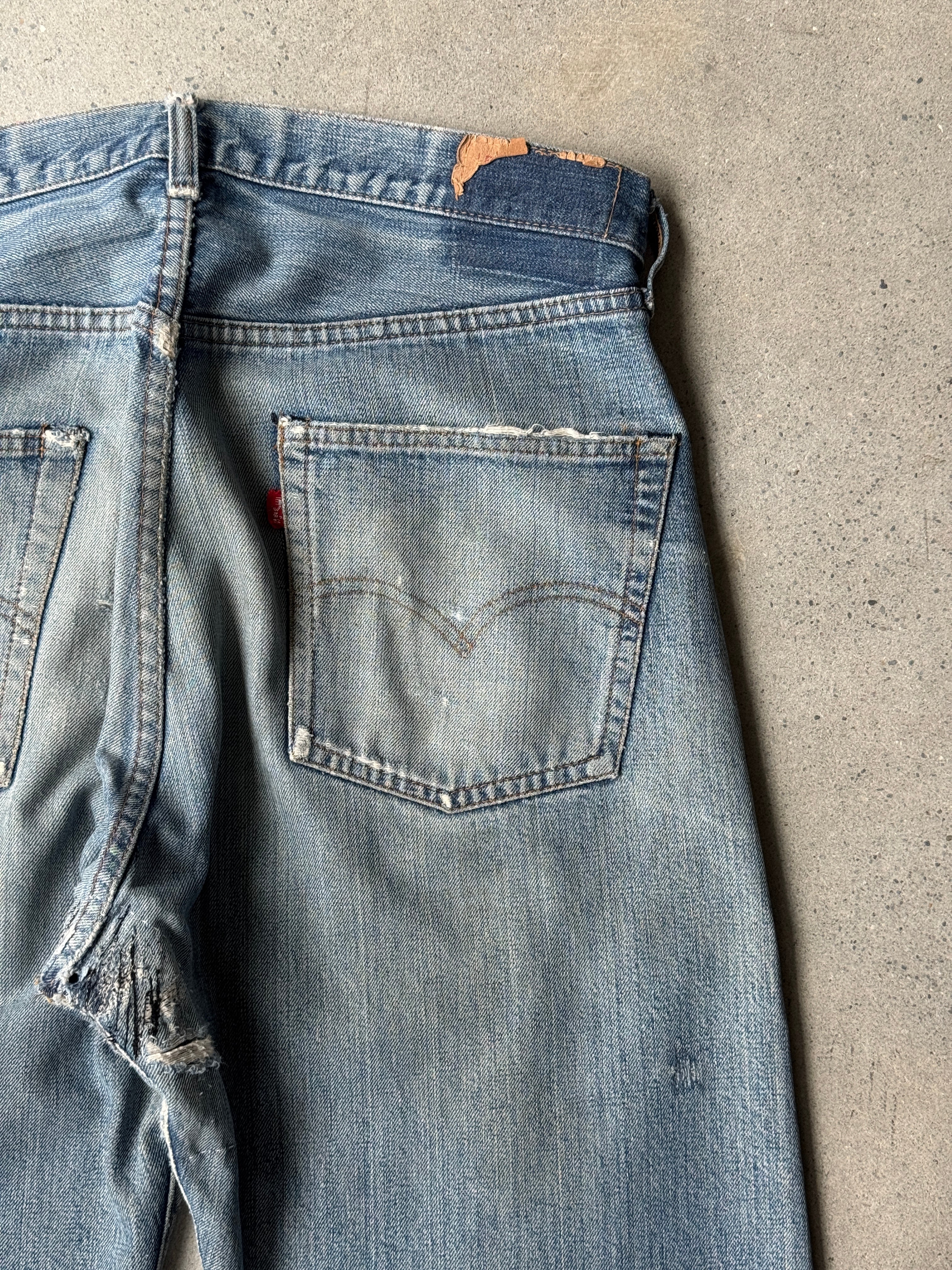 70's Vintage Levi's 501 66 Single Patchwork Denim Jeans | KLIPP