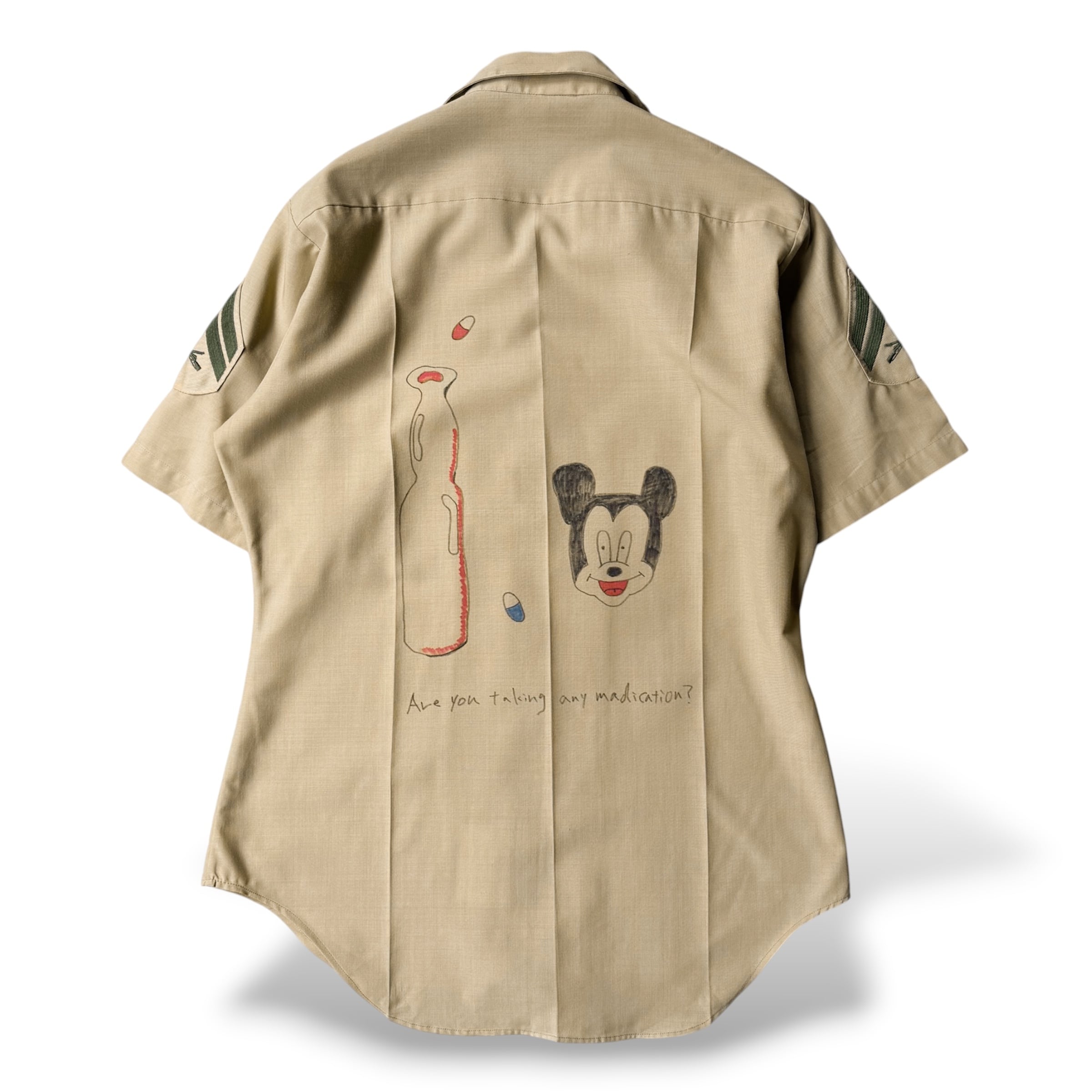 ヴィンテージスペシャル30S40S50Sミリタリーハンドペイント 1980's VINTAGE ART HAND PAINT MILITARY S/S SHIRT / 80年代