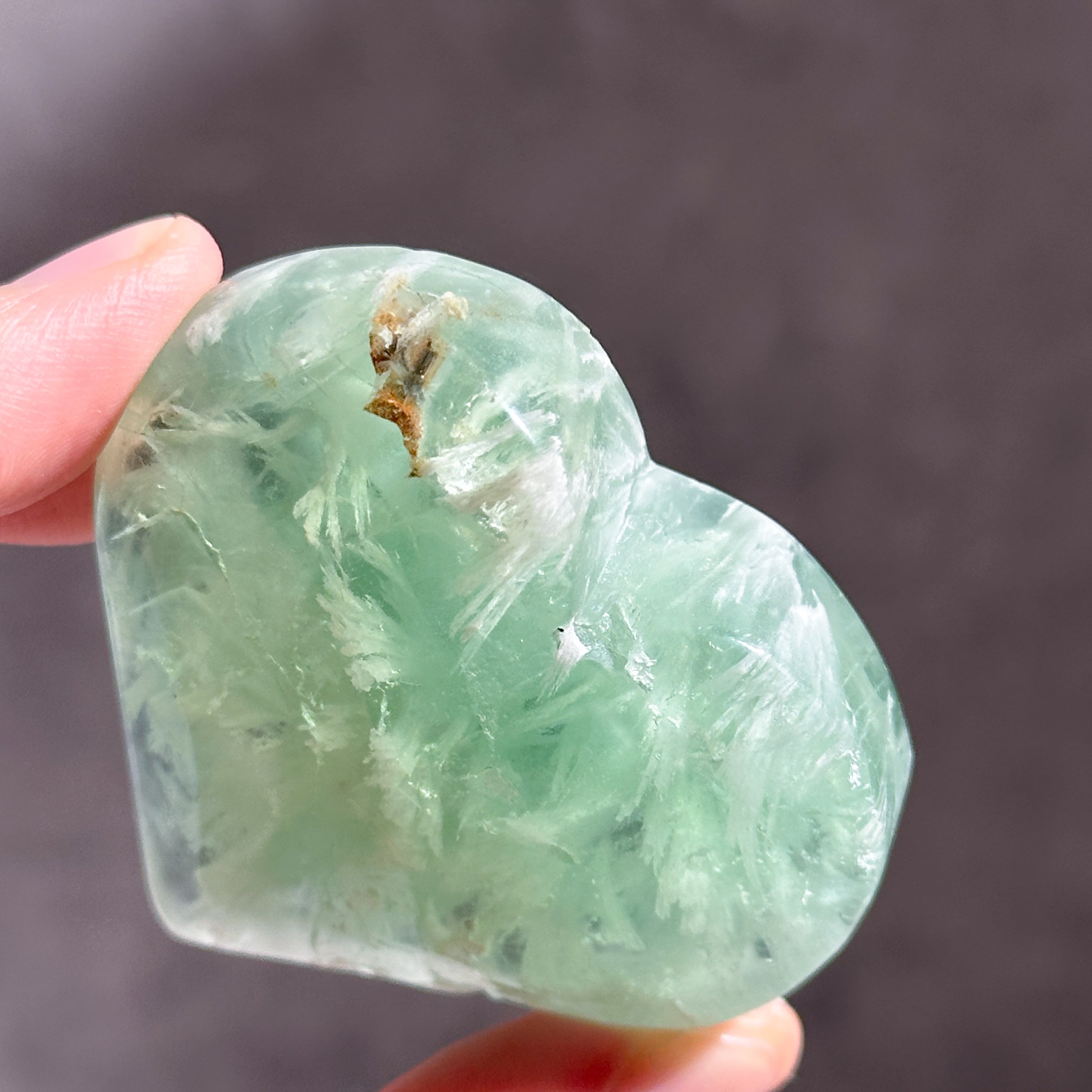 エンジェルフェザーフローライトハート 32◇ Angel Feather Fluorite