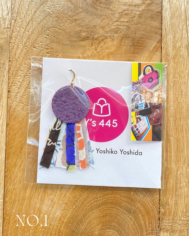 【全5種類】Y’s445Friends 1点物インポート布シングルピアス（フックタイプ）