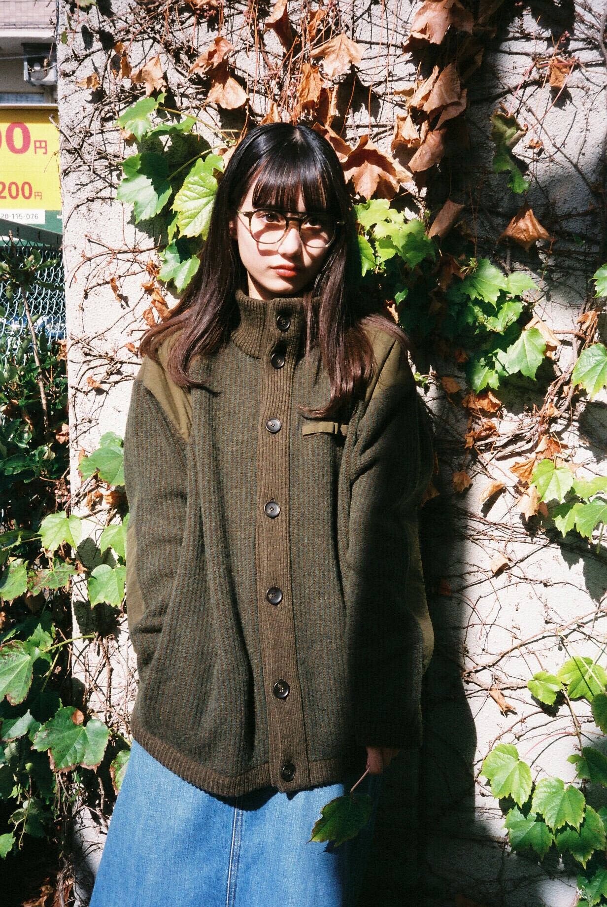 完売御礼_肘当て＆肩当て付きニットアウター「エディターズBL