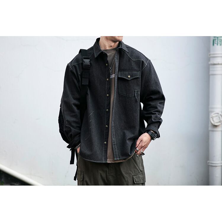 ★PARTIALLY WOVEN TOOLING SHIRT　　　A0490